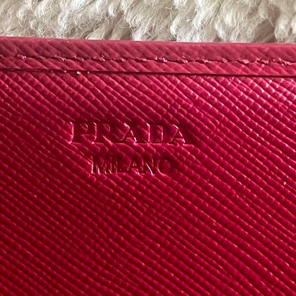 COPY - Authentic with COA Pink Prada Saffiano Long zip wallet. - Picture 3 of 14